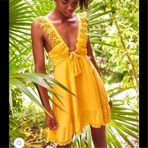 NWT Peixoto Farrah Marigold Fringe Dress Size Size XL